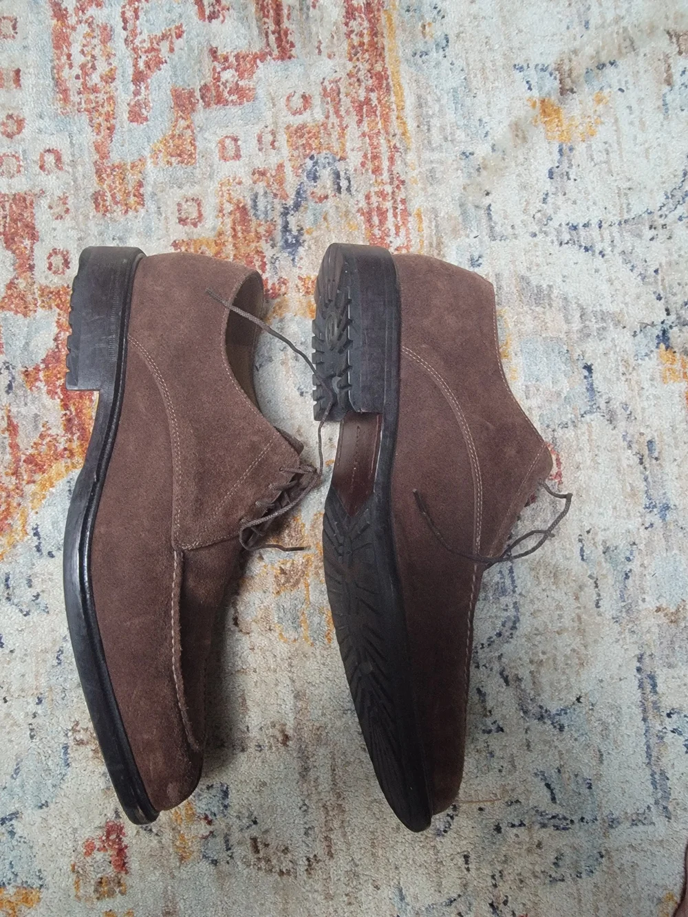 Cole Haan Men's Brown Suede Lace-Up Shoes